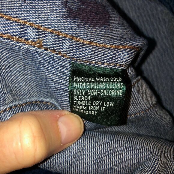 Lauren Jeans Medium Denim Jacket Hand Painted Sagittarius Eclectic Art To Wear - Picture 10 of 10